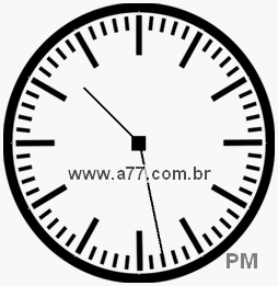 Relógio com Número Arábico Marcando 22h28min