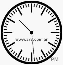Relógio com Número Arábico Marcando 22h29min