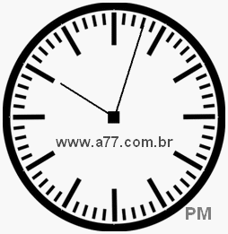 Relógio com Número Arábico Marcando 22h3min