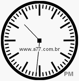Relógio com Número Arábico Marcando 22h31min