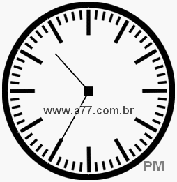 Relógio com Número Arábico Marcando 22h35min