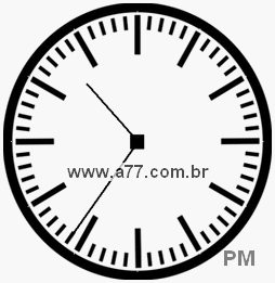 Relógio com Número Arábico Marcando 22h36min