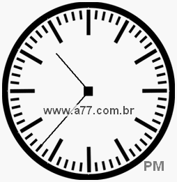 Relógio com Número Arábico Marcando 22h37min