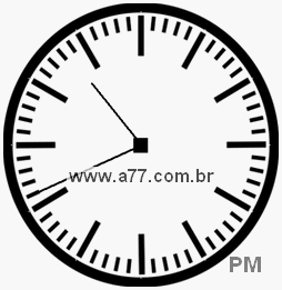 Relógio com Número Arábico Marcando 22h41min