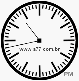 Relógio com Número Arábico Marcando 22h43min