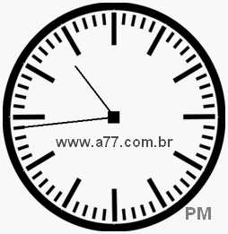 Relógio com Número Arábico Marcando 22h44min