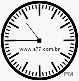 Relógio com Número Arábico Marcando 22h45min