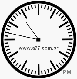 Relógio com Número Arábico Marcando 22h47min