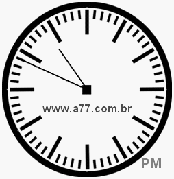 Relógio com Número Arábico Marcando 22h49min