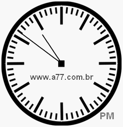 Relógio com Número Arábico Marcando 22h51min