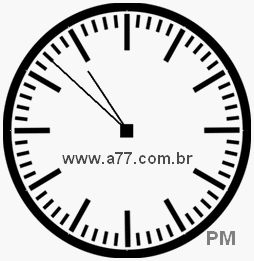 Relógio com Número Arábico Marcando 22h52min