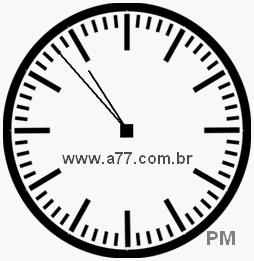 Relógio com Número Arábico Marcando 22h53min