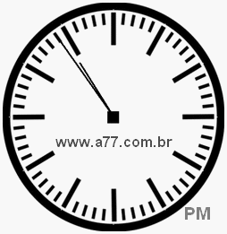 Relógio com Número Arábico Marcando 22h54min