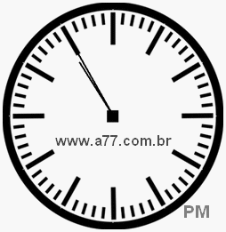 Relógio com Número Arábico Marcando 22h55min