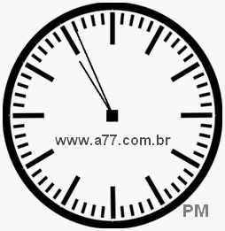 Relógio com Número Arábico Marcando 22h56min