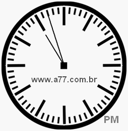 Relógio 22h57min