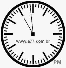 Relógio com Número Arábico Marcando 22h59min