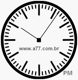 Relógio com Número Arábico Marcando 22h6min