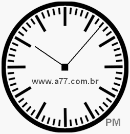 Relógio com Número Arábico Marcando 22h7min