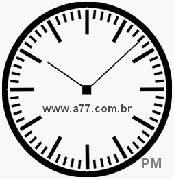 Relógio com Número Arábico Marcando 22h8min