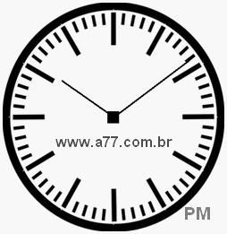 Relógio com Número Arábico Marcando 22h9min