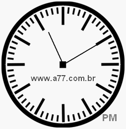 Relógio com Número Arábico Marcando 23h10min