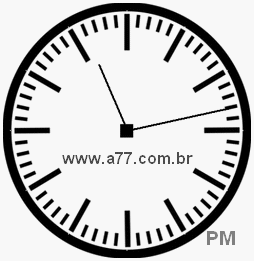 Relógio com Número Arábico Marcando 23h13min