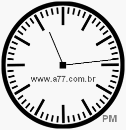 Relógio com Número Arábico Marcando 23h14min