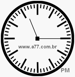 Relógio com Número Arábico Marcando 23h15min