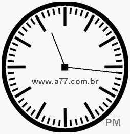 Relógio com Número Arábico Marcando 23h16min