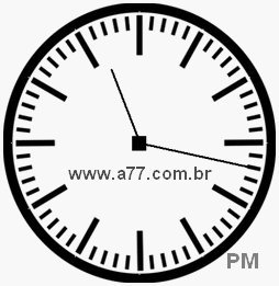 Relógio com Número Arábico Marcando 23h17min