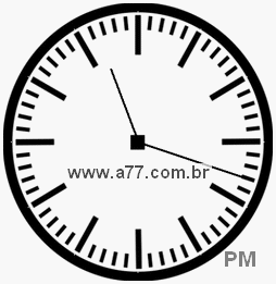 Relógio com Número Arábico Marcando 23h18min