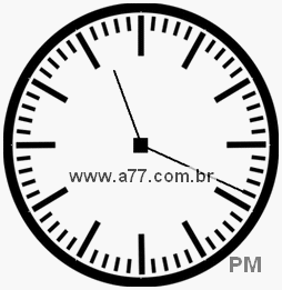 Relógio com Número Arábico Marcando 23h19min