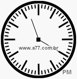 Relógio com Número Arábico Marcando 23h20min