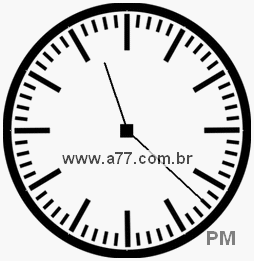 Relógio com Número Arábico Marcando 23h22min