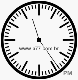 Relógio com Número Arábico Marcando 23h24min