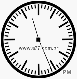 Relógio com Número Arábico Marcando 23h26min
