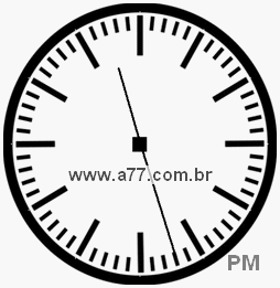 Relógio com Número Arábico Marcando 23h27min