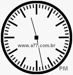 Relógio com Número Arábico Marcando 23h28min