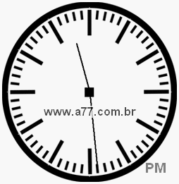 Relógio com Número Arábico Marcando 23h29min