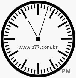 Relógio com Número Arábico Marcando 23h3min