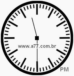 Relógio com Número Arábico Marcando 23h30min