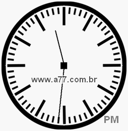 Relógio com Número Arábico Marcando 23h31min