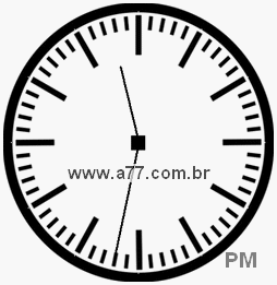 Relógio com Número Arábico Marcando 23h32min
