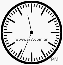 Relógio com Número Arábico Marcando 23h34min