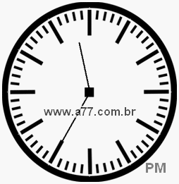 Relógio com Número Arábico Marcando 23h35min