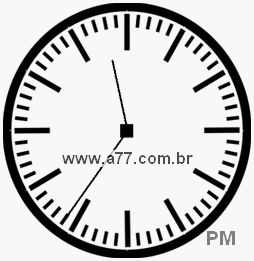Relógio com Número Arábico Marcando 23h36min