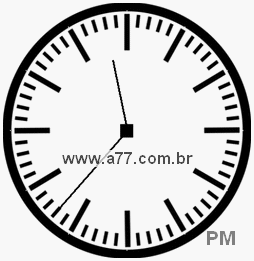 Relógio com Número Arábico Marcando 23h37min