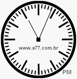 Relógio com Número Arábico Marcando 23h4min