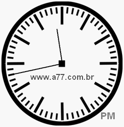 Relógio com Número Arábico Marcando 23h43min